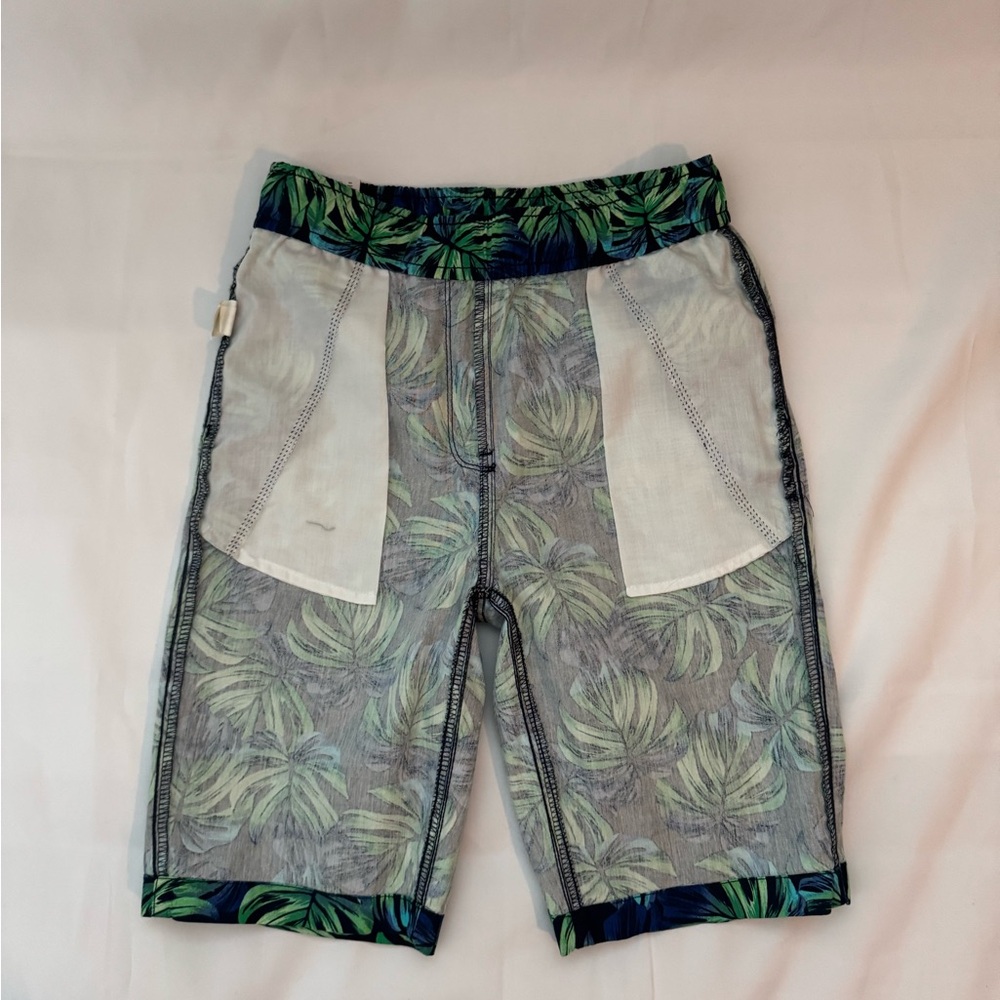NWT, PLACE The Children’s Place Green and Blue Tropical Leaf Boy Shorts Size 12 - Picture 9 of 12